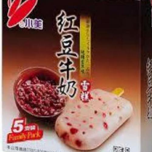小美红豆牛奶冰棒-350克