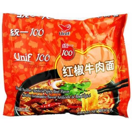 统一 红椒牛肉面 袋装 108g