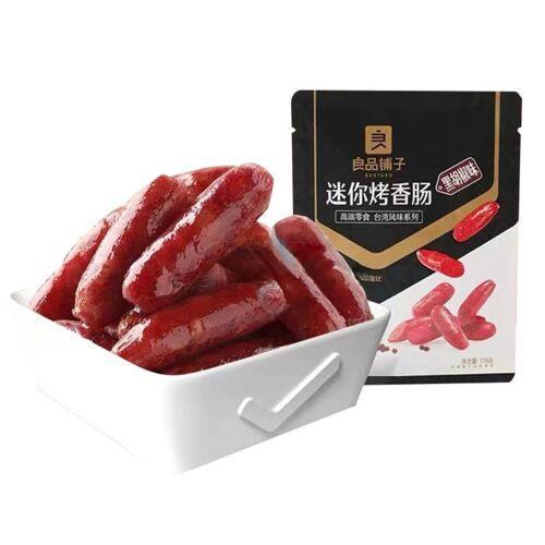 良品铺子 迷你烤香肠 黑胡椒味 110g