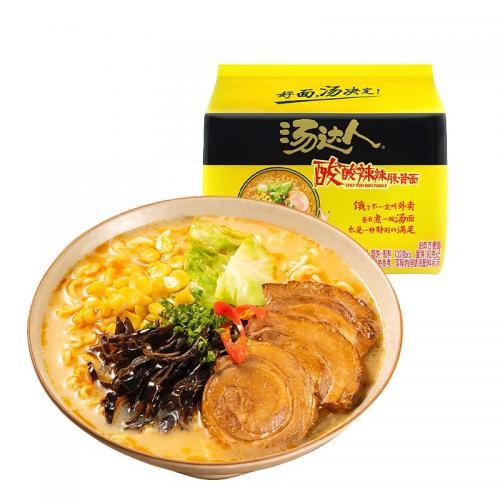 统一汤达人 酸酸辣辣豚骨面 5x130g