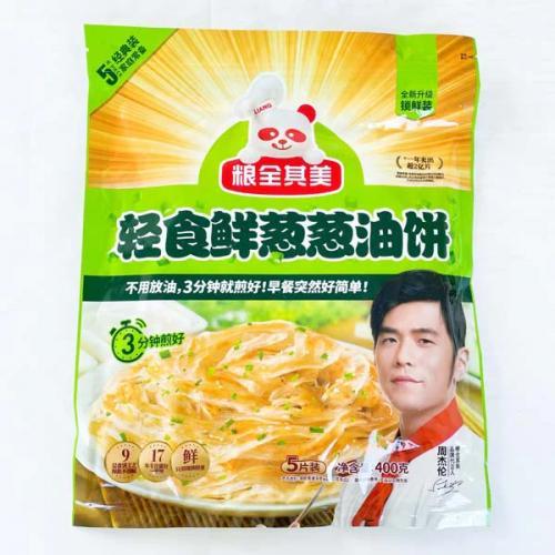 粮全其美 轻食鲜葱葱油饼（手抓饼） 5片装 400g