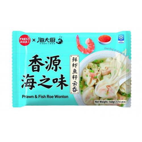 香源X海大厨 海之味 鲜虾鱼籽云吞 140g