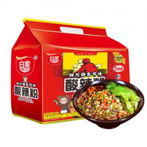 白家 袋装红薯粉丝 酸辣粉五连包 5X 105g